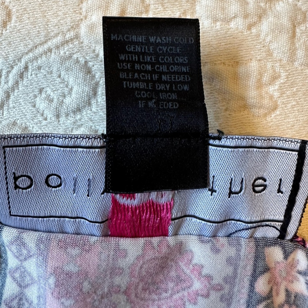 Polly & Esther Navy and Pink Floral Bell Sleeve Blouse - Picture 11 of 15
